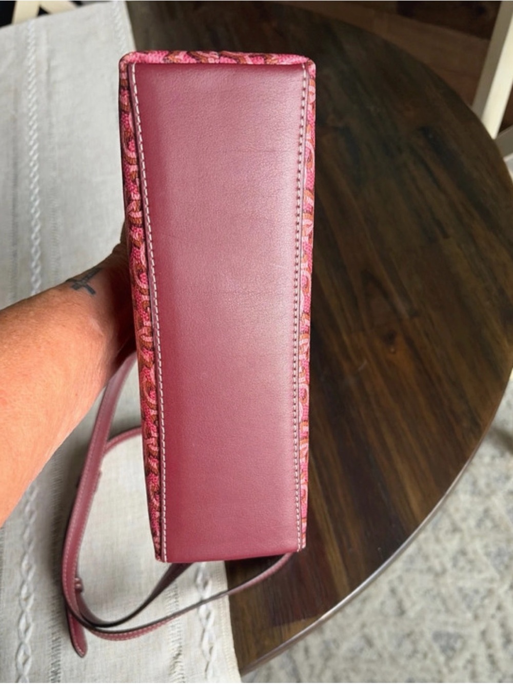 COACH MADI Crossbody w Rouge Pink Canvas & Leather Monogram Print CF343 - Picture 9 of 14